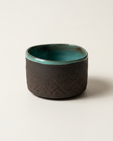 Espresso Cup - Black/Aqua