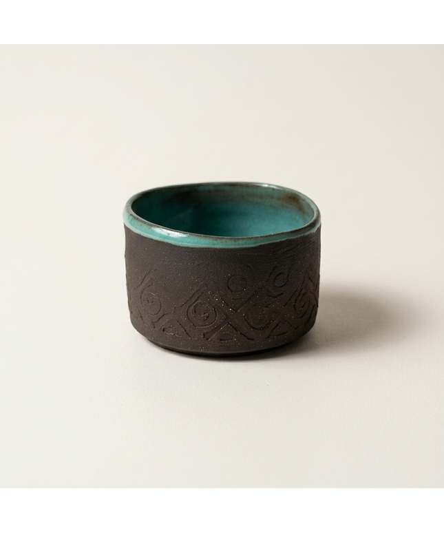 Espresso Cup - Black/Aqua