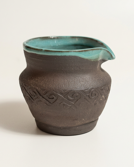 Pour Over Pitcher - Black/Aqua