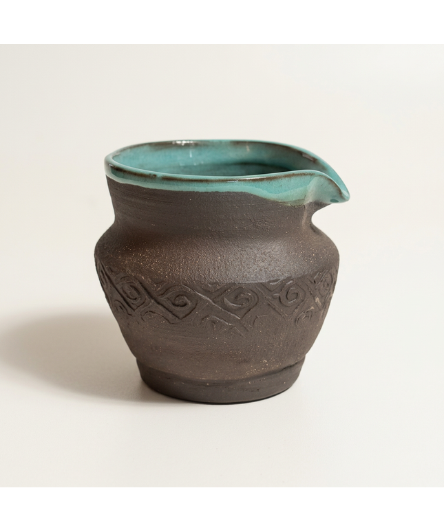 Pour Over Pitcher - Black/Aqua