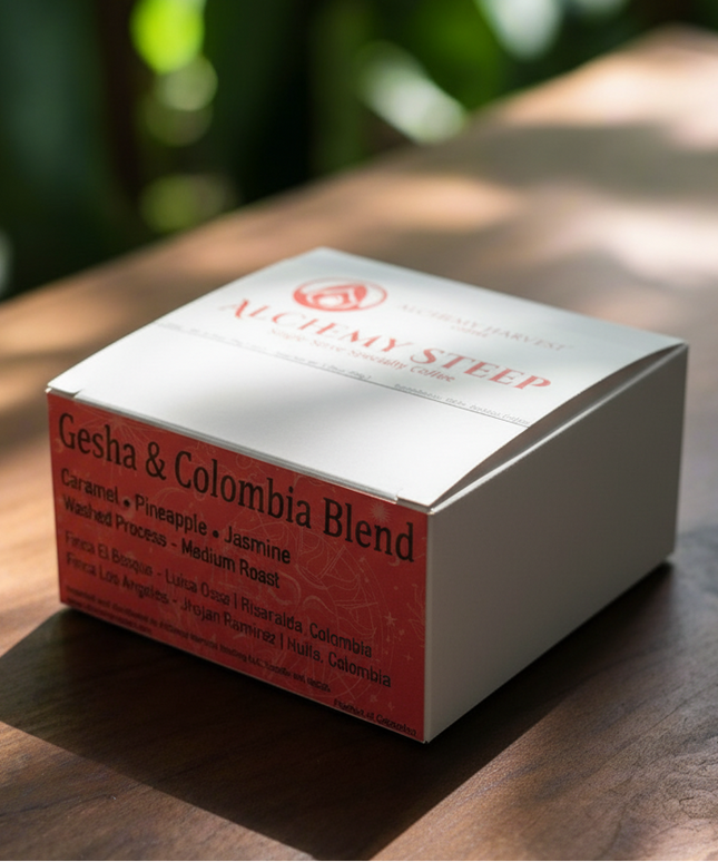 Gesha & Colombia Blend – Alchemy Steep (5-Pack)