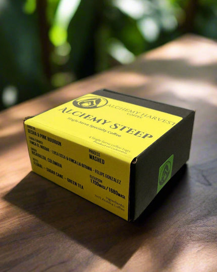 Gesha & Pink Bourbon Blend – Alchemy Steep (4-Pack)