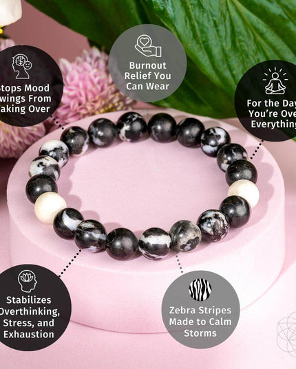 Permission to Pause - The Zebra Jasper Bracelet