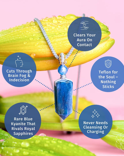 The Aura Shield - Rare Kyanite Pendant