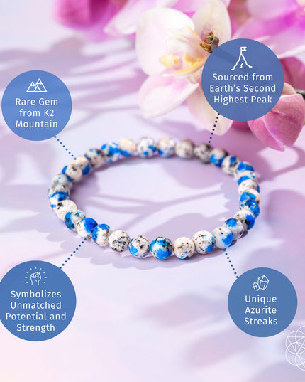 Rare K2 Stone Bracelet of Spiritual Adventure | Dainty
