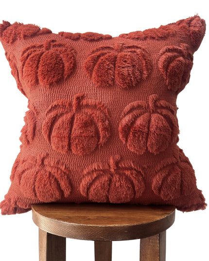 Dark Rust Pumpkin Pillow Cover