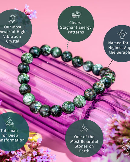 Angel Energy – Rare Seraphinite Bracelet of Transformation