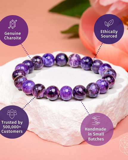 Unshakeable Intuition - Rare Siberian Charoite Bracelet
