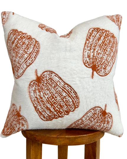 White Pumpkin Pillow Cover