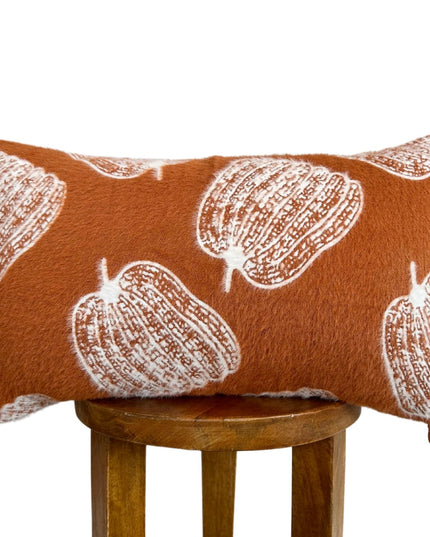 Burnt Orange Pumpkin Lumbar Pillow