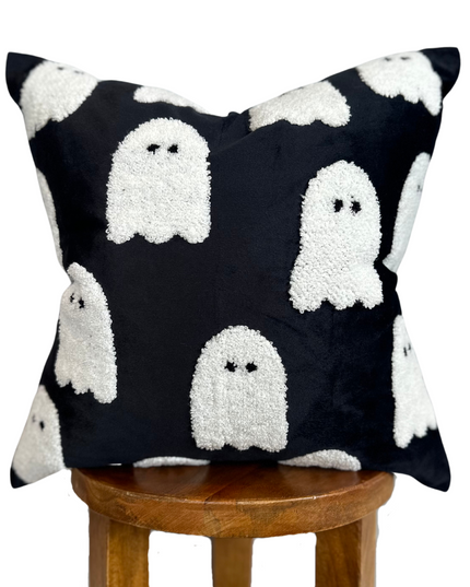 Black Ghost Pillow Cover