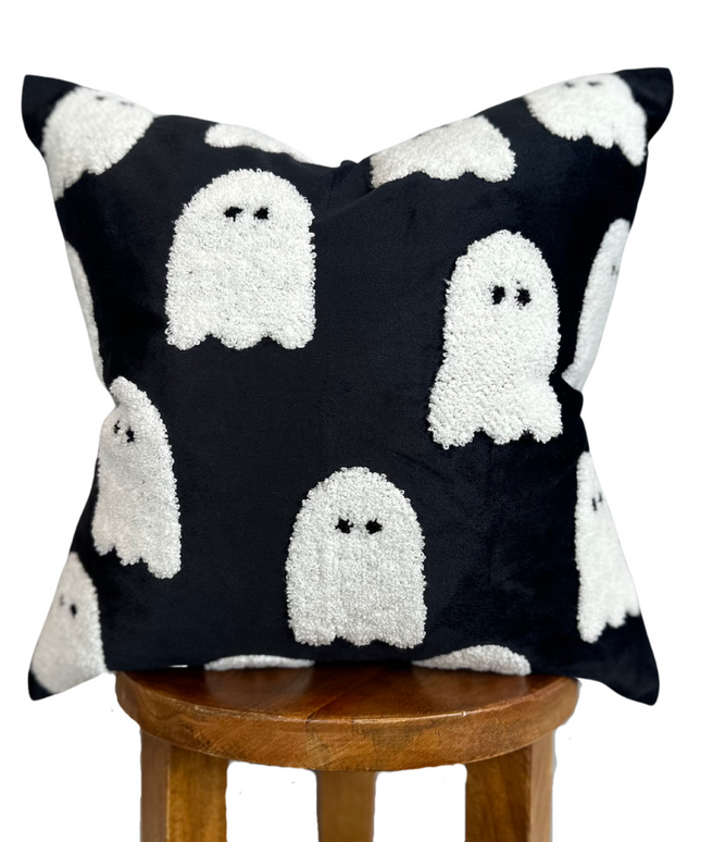 Black Ghost Pillow Cover