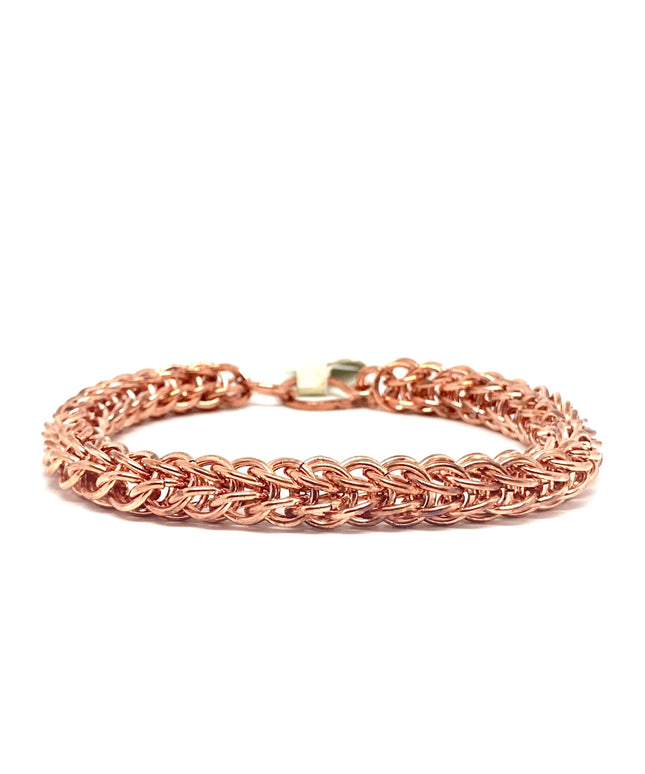Chunky Foxtail Chainmaille Bracelet in Copper
