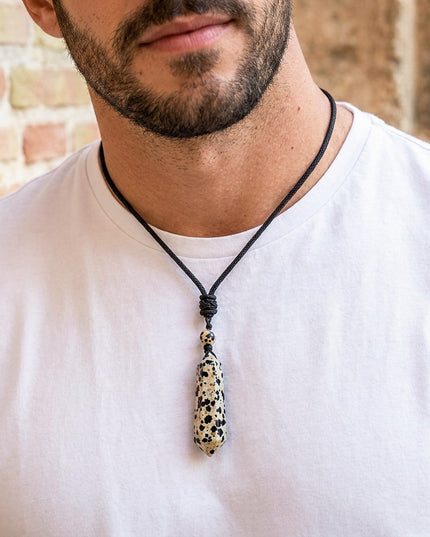 My World Has Color Again – The Dalmatian Jasper Pendant