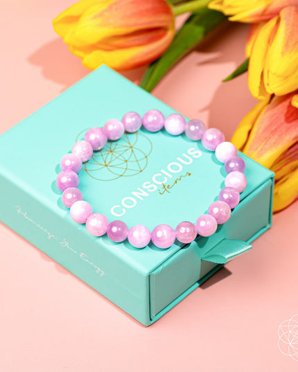 The Heart Reset - Rare Pink Kunzite Bracelet