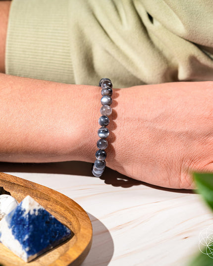 The Empath’s Cord Cutter – Black Moonstone Bracelet