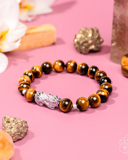Fortune Flows - Tiger’s Eye & Pixiu Bracelet