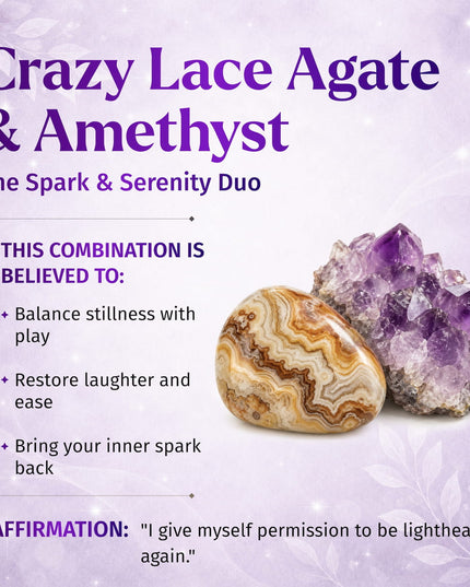 Bring My Spark Back – The Amethyst Crazy Lace Agate Pendant