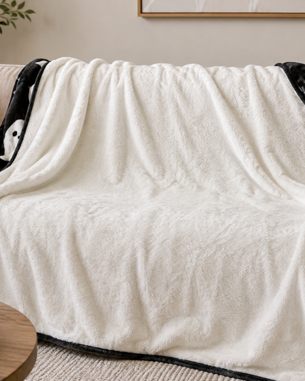 Soft Ghost Throw Blanket – Black & White, 50” x 60”