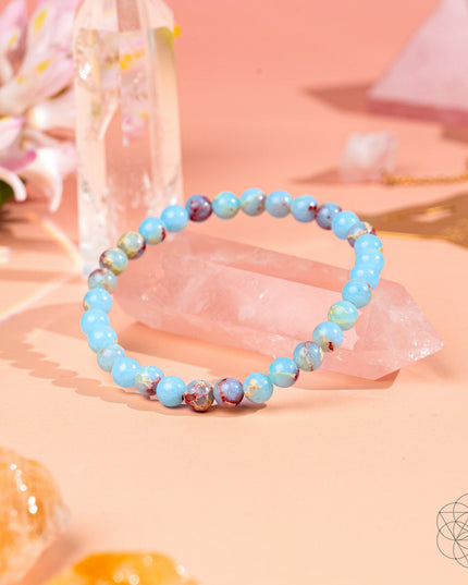 Empath’s Shield - Aqua Terra Jasper Bracelet | Dainty
