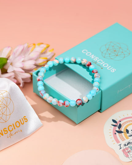 Empath’s Shield - Aqua Terra Jasper Bracelet | Dainty