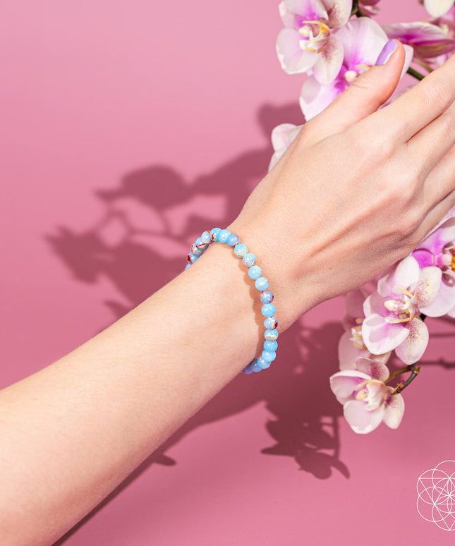 Empath’s Shield - Aqua Terra Jasper Bracelet | Dainty