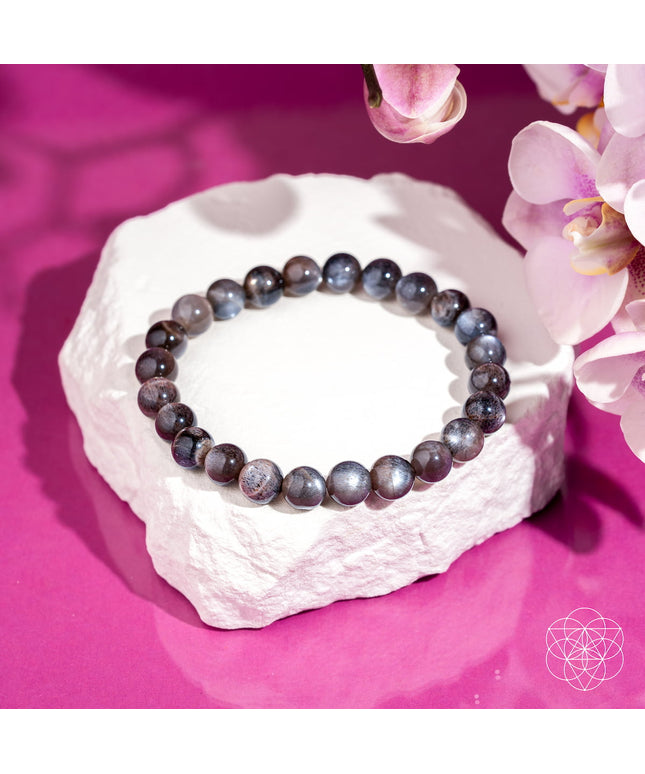 The Empath’s Cord Cutter – Black Moonstone Bracelet
