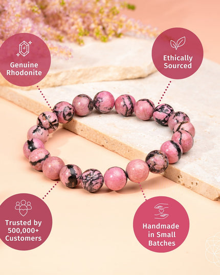 The Love Frequency – Rhodonite Bracelet of Forgiveness