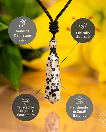 My World Has Color Again – The Dalmatian Jasper Pendant