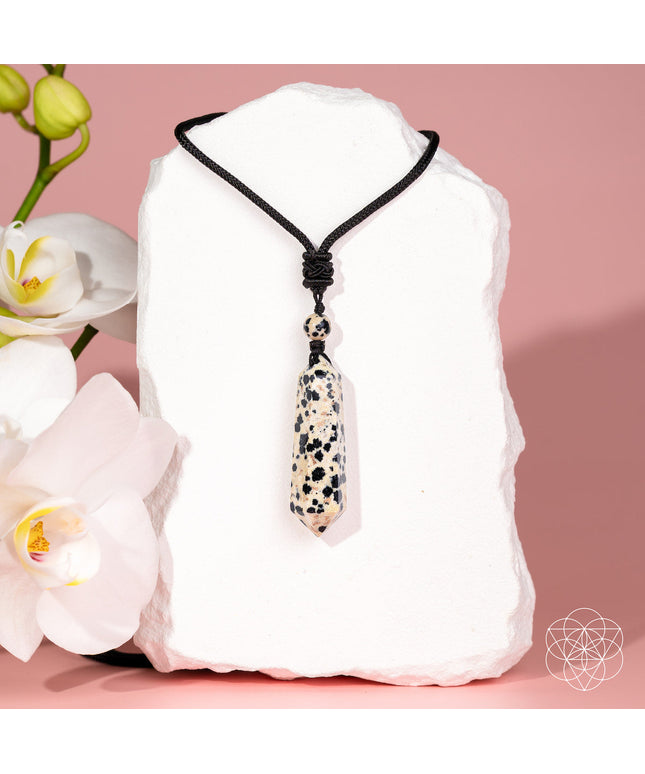 My World Has Color Again – The Dalmatian Jasper Pendant
