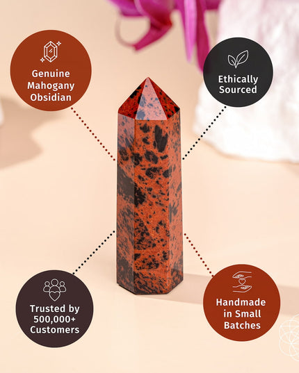 Cut the Cord, Keep Your Fire - Mahogany Obsidian Point