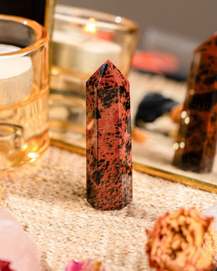 Cut the Cord, Keep Your Fire - Mahogany Obsidian Point