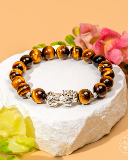 Fortune Flows - Tiger’s Eye & Pixiu Bracelet
