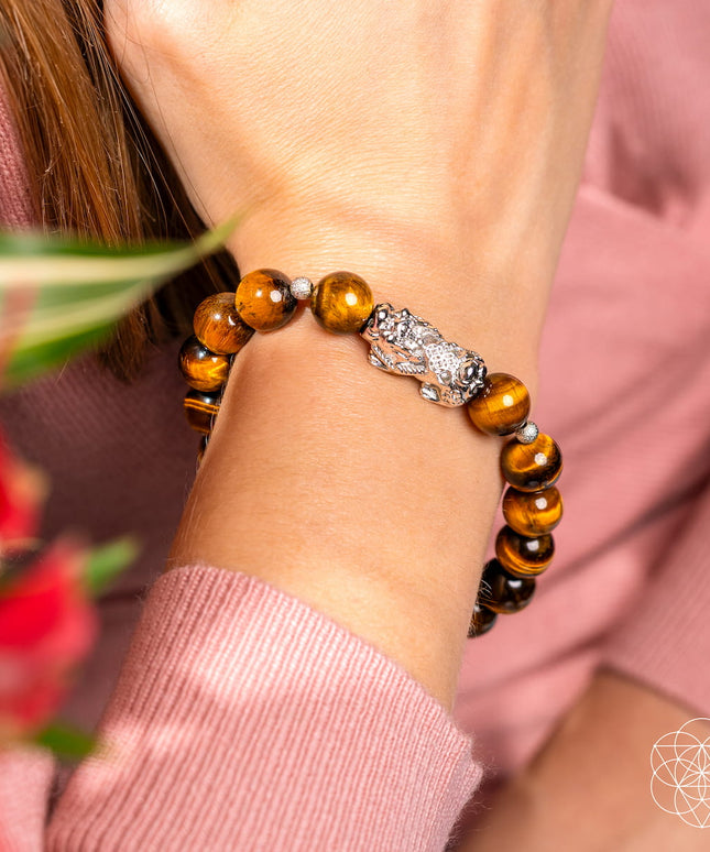 Fortune Flows - Tiger’s Eye & Pixiu Bracelet