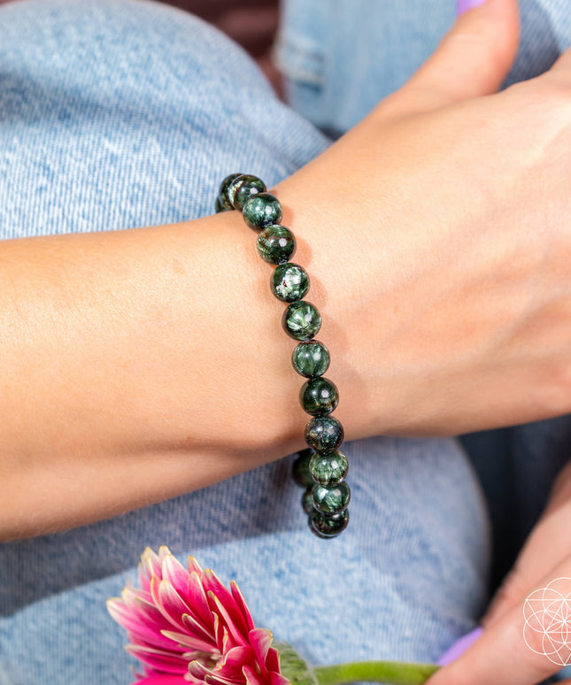 Angel Energy – Rare Seraphinite Bracelet of Transformation