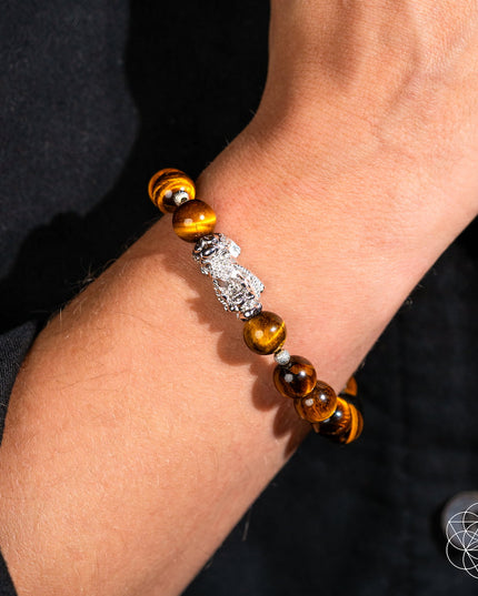 Fortune Flows - Tiger’s Eye & Pixiu Bracelet