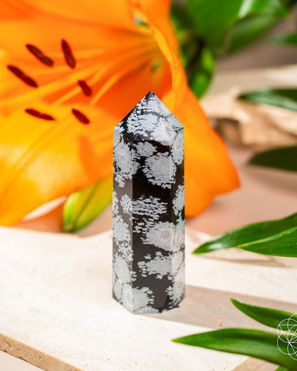 Spiritual Bodyguard - Snowflake Obsidian Point