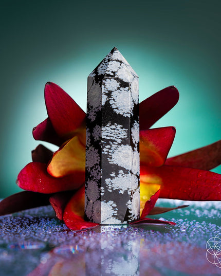 Spiritual Bodyguard - Snowflake Obsidian Point