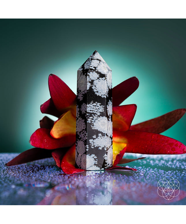 Spiritual Bodyguard - Snowflake Obsidian Point