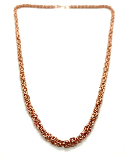 Delicate Byzantine Chainmaille Necklace in Copper