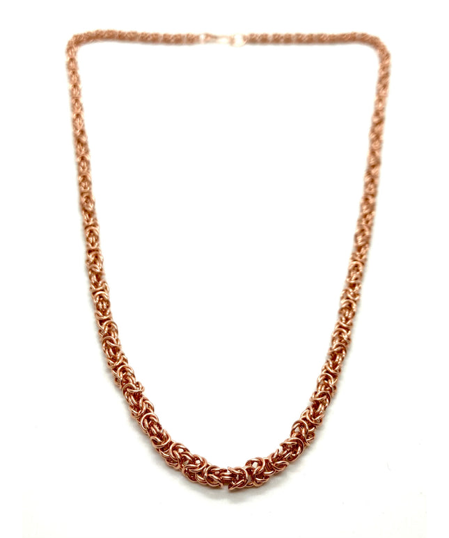 Delicate Byzantine Chainmaille Necklace in Copper