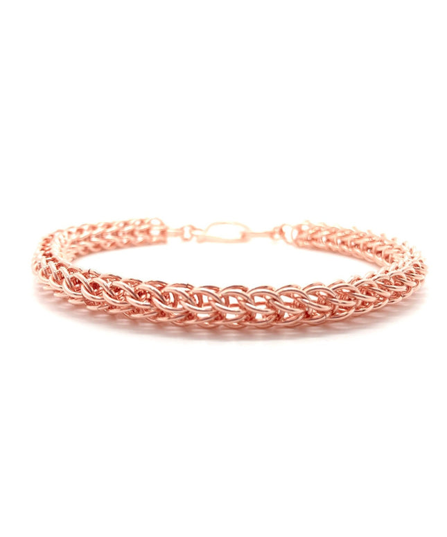 Foxtail Chainmaille Bracelet in Copper