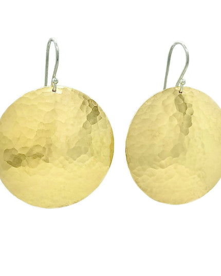 Full Moon Earrings in Brass | Moon Phase Earrings