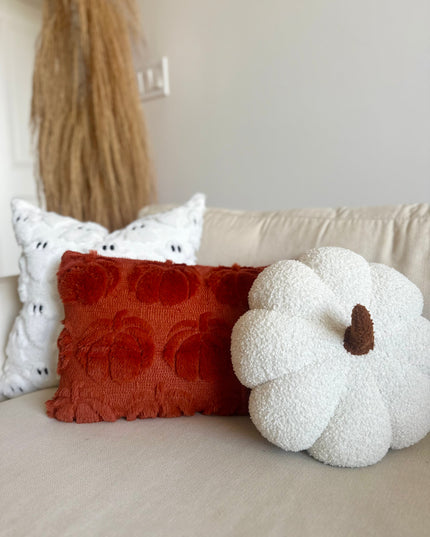 Dark Rust Pumpkin Lumbar Pillow Cover