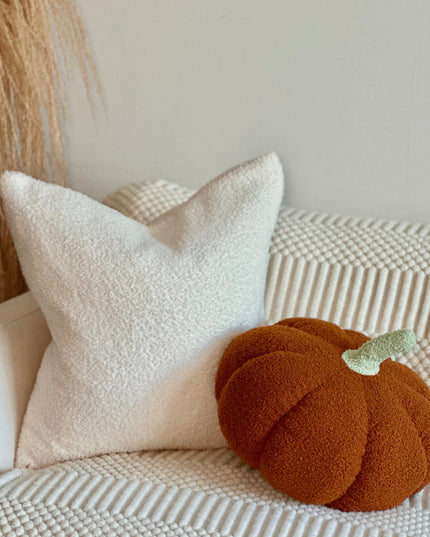 Jumbo Sherpa Orange Pumpkin Pillow