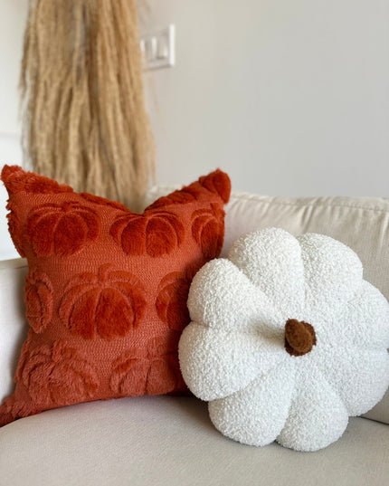 Dark Rust Pumpkin Pillow Cover