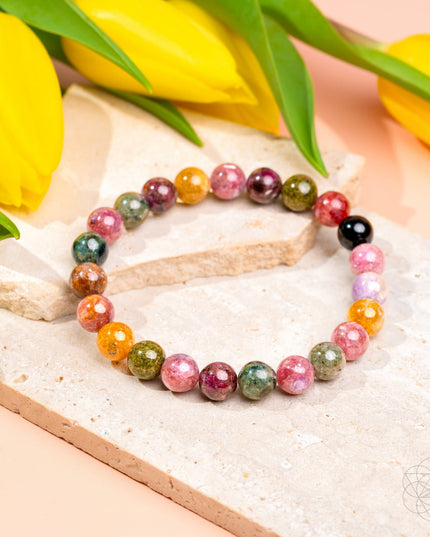 The Spiral Breaker - Rainbow Tourmaline Bracelet