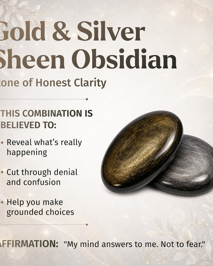 The Upper Hand – Gold & Silver Sheen Obsidian Points