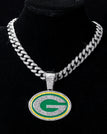 silvery-Green Bay Packers / Link Chain / 24inches