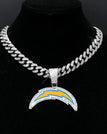silvery-Los Angeles Chargers / Link Chain / 24inches
